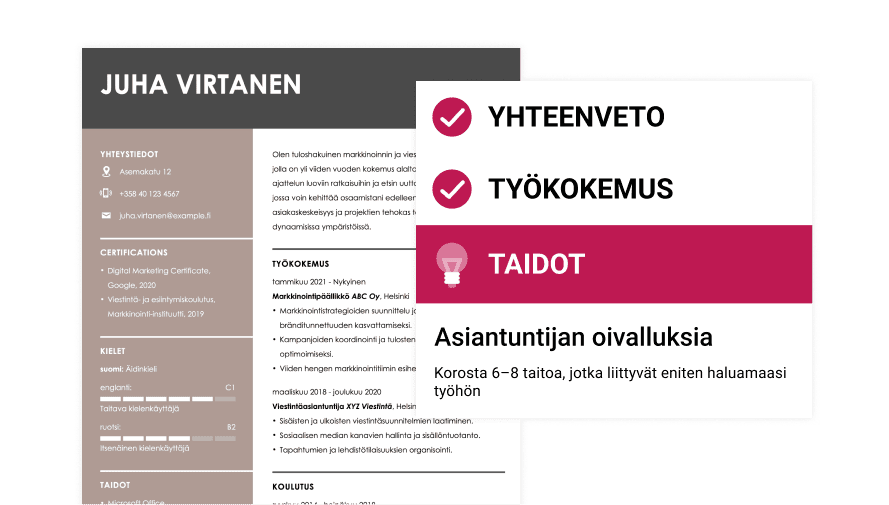 Cover letter builder