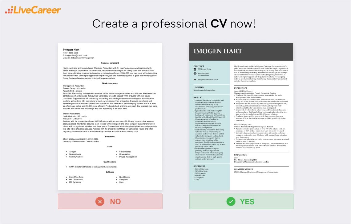 kirjanpitäjän CV-esimerkki